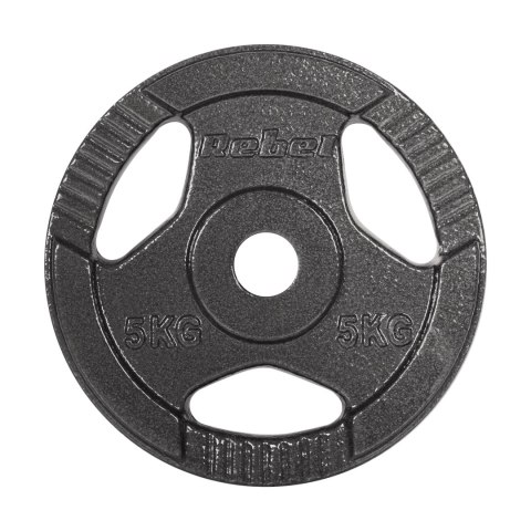 Obciążenie żeliwne zestaw 4x5kg, otwór 31mm, talerz z uchwytami, REBEL ACTIVE Obciążenie żeliwne zestaw 4x5kg, otwór 31mm, talerz z uchwytami, REBEL ACTIVE