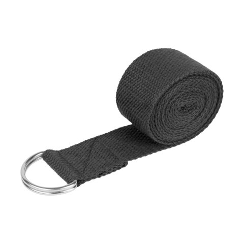 Pasek do jogi, taśma do ćwiczeń, czarna, REBEL ACTIVE Pasek do jogi, taśma do ćwiczeń, czarna, REBEL ACTIVE