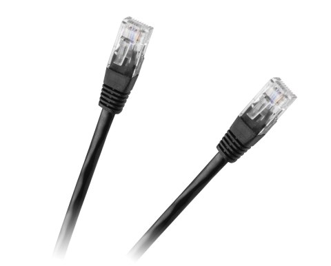 Patchcord kabel UTP 8c wtyk-wtyk 1,5m CCA czarny cat.6e Patchcord kabel UTP 8c wtyk-wtyk 1,5m CCA czarny cat.6e