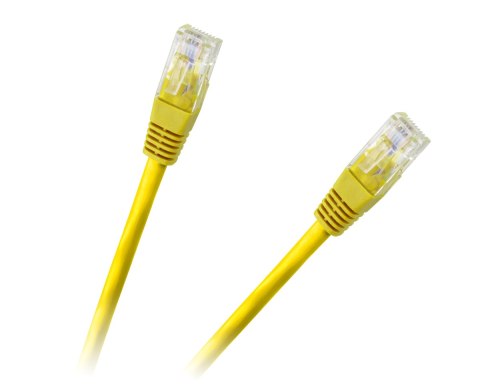 Patchcord kabel UTP 8c wtyk-wtyk 3,0m CCA żółty cat.6e Patchcord kabel UTP 8c wtyk-wtyk 3,0m CCA żółty cat.6e