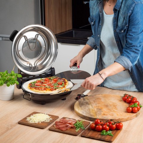 Piec do pizzy TEESA SUPREME, 1200 W, 32 cm , okienko , wyjmowany kamień Piec do pizzy TEESA SUPREME, 1200 W, 32 cm , okienko , wyjmowany kamień