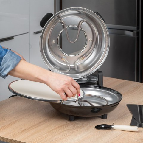 Piec do pizzy TEESA SUPREME, 1200 W, 32 cm , okienko , wyjmowany kamień Piec do pizzy TEESA SUPREME, 1200 W, 32 cm , okienko , wyjmowany kamień
