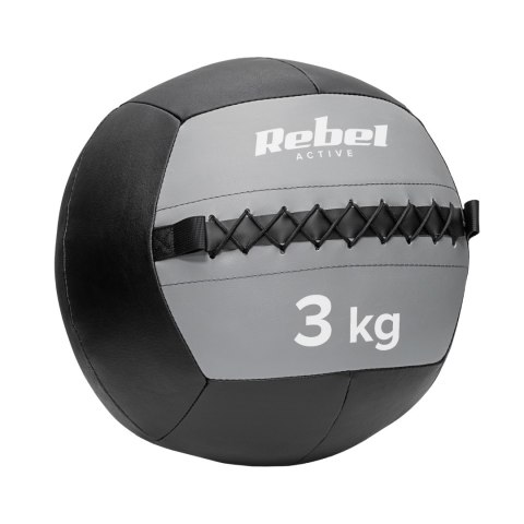 Piłka lekarska do ćwiczeń 3 kg REBEL ACTIVE Piłka lekarska do ćwiczeń 3 kg REBEL ACTIVE