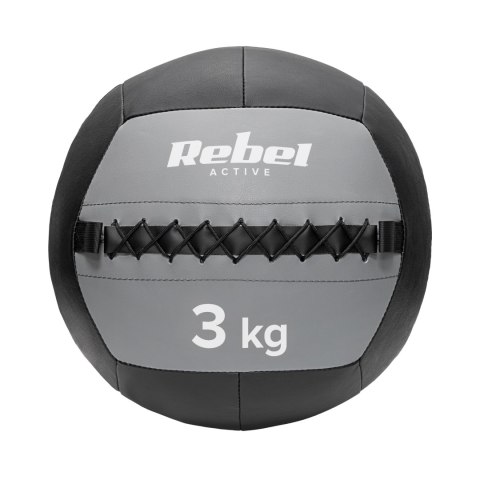 Piłka lekarska do ćwiczeń 3 kg REBEL ACTIVE Piłka lekarska do ćwiczeń 3 kg REBEL ACTIVE