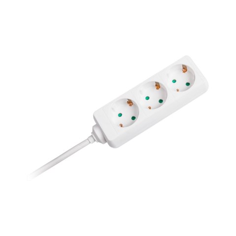 Przedłużacz biały Rebel 3 gniazda typu niemieckiego, kabel 3m (1,5mm) Przedłużacz biały Rebel 3 gniazda typu niemieckiego, kabel 3m (1,5mm)