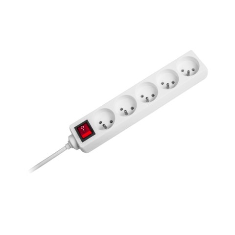 Przedłużacz sieciowy Rebel 5 gniazd z przełacznikiem, 3m (1,5mm) Przedłużacz sieciowy Rebel 5 gniazd z przełacznikiem, 3m (1,5mm)