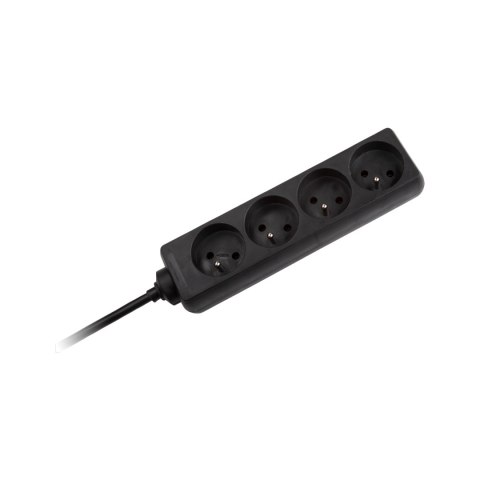 Przedłużacz sieciowy Rebel czarny 4 gniazda bez przełącznika, dł. 3m (3x1,5mm) Przedłużacz sieciowy Rebel czarny 4 gniazda bez przełącznika, dł. 3m (3x1,5mm)