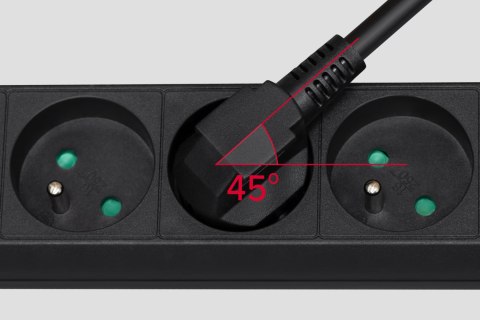 Przedłużacz sieciowy Rebel czarny 5 gniazd z przełącznikiem, kabel 3m (1,5mm) Przedłużacz sieciowy Rebel czarny 5 gniazd z przełącznikiem, kabel 3m (1,5mm)