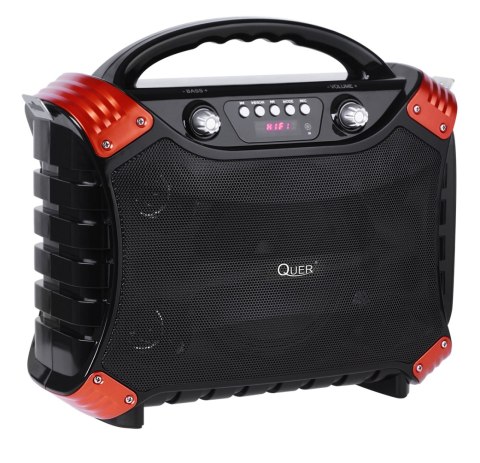 Przenośny aktywny zestaw głośnikowy Quer z funkcją MP3, Bluetooth, radio FM oraz funkcją Karaoke Przenośny aktywny zestaw głośnikowy Quer z funkcją MP3, Bluetooth, radio FM oraz funkcją Karaoke