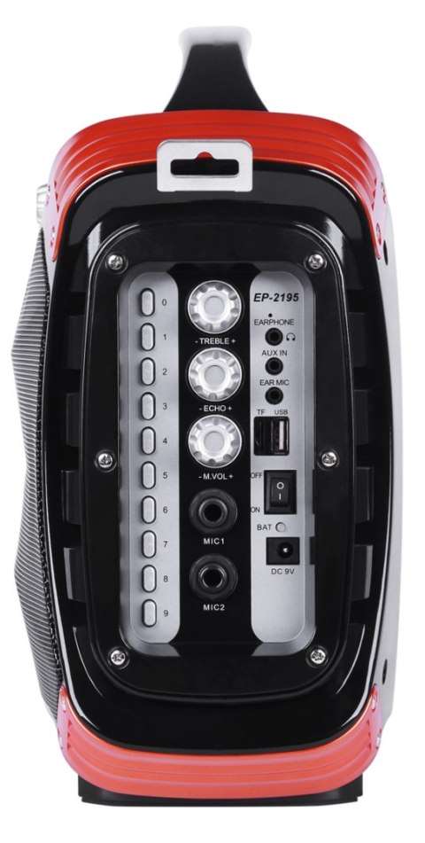 Przenośny aktywny zestaw głośnikowy Quer z funkcją MP3, Bluetooth, radio FM oraz funkcją Karaoke Przenośny aktywny zestaw głośnikowy Quer z funkcją MP3, Bluetooth, radio FM oraz funkcją Karaoke
