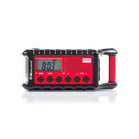 Radio alarmowe Midland ER300 z akumulatorem 2600mAh dynamo solar Radio alarmowe Midland ER300 z akumulatorem 2600mAh dynamo solar