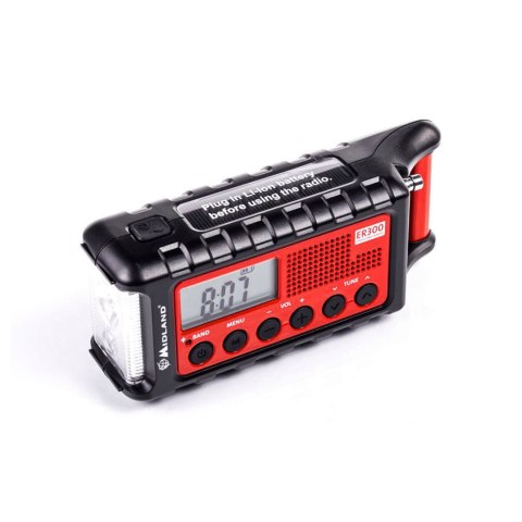 Radio alarmowe Midland ER300 z akumulatorem 2600mAh dynamo solar Radio alarmowe Midland ER300 z akumulatorem 2600mAh dynamo solar
