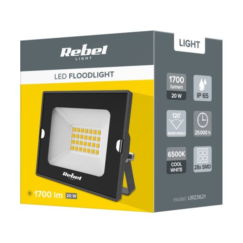 Reflektor led 20W Rebel , 6500K, 230V Reflektor led 20W Rebel , 6500K, 230V