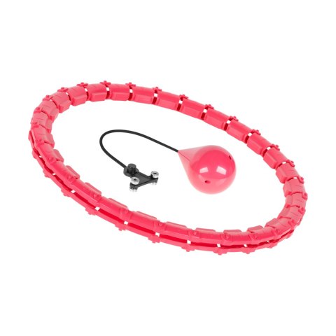 Smart Hula Hop odchudzające koło z wypustkami i obciążeniem 50cm, różowe, REBEL ACTIVE Smart Hula Hop odchudzające koło z wypustkami i obciążeniem 50cm, różowe, REBEL ACTIVE