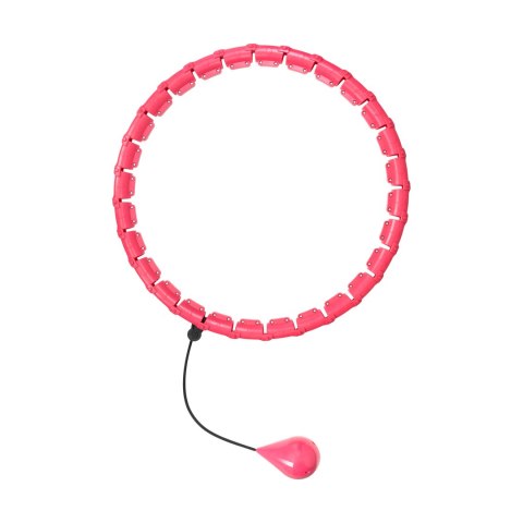 Smart Hula Hop odchudzające koło z wypustkami i obciążeniem 50cm, różowe, REBEL ACTIVE Smart Hula Hop odchudzające koło z wypustkami i obciążeniem 50cm, różowe, REBEL ACTIVE