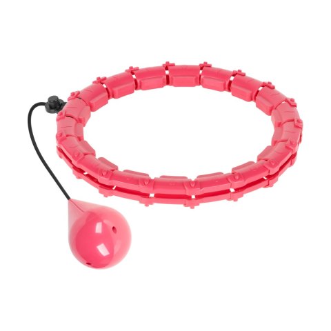 Smart Hula Hop odchudzające koło z wypustkami i obciążeniem 50cm, różowe, REBEL ACTIVE Smart Hula Hop odchudzające koło z wypustkami i obciążeniem 50cm, różowe, REBEL ACTIVE