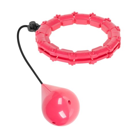 Smart Hula Hop odchudzające koło z wypustkami i obciążeniem 50cm, różowe, REBEL ACTIVE Smart Hula Hop odchudzające koło z wypustkami i obciążeniem 50cm, różowe, REBEL ACTIVE