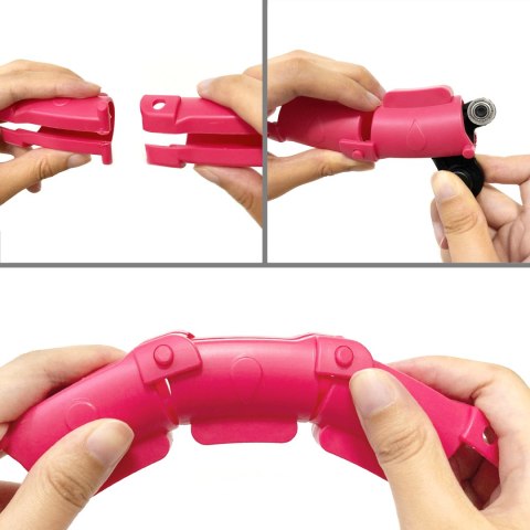 Smart Hula Hop odchudzające koło z wypustkami i obciążeniem 50cm, różowe, REBEL ACTIVE Smart Hula Hop odchudzające koło z wypustkami i obciążeniem 50cm, różowe, REBEL ACTIVE
