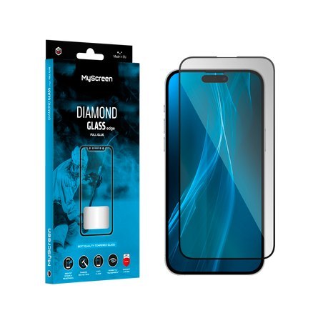 Szkło ochronne MyScreen DIAMOND GLASS LITE edge FULL GLUE czarne Apple iPhone 14 6.1" Szkło ochronne MyScreen DIAMOND GLASS LITE edge FULL GLUE czarne Apple iPhone 14 6.1"