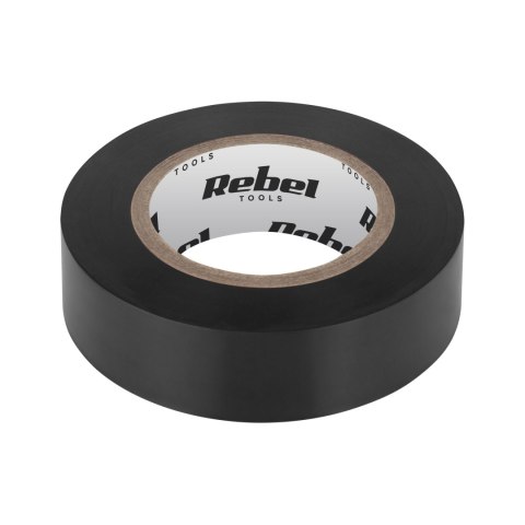 Taśma izolacyjna klejąca REBEL (0,13 mm x 19 mm x 10 yd) czarna Taśma izolacyjna klejąca REBEL (0,13 mm x 19 mm x 10 yd) czarna