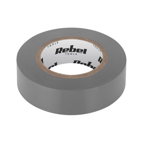 Taśma izolacyjna klejąca REBEL (0,13 mm x 19 mm x 10 yd) szara Taśma izolacyjna klejąca REBEL (0,13 mm x 19 mm x 10 yd) szara