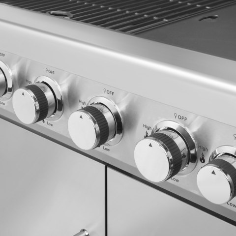 Teesa BBQ 5001 Master Grill gazowy - 5 palinków - miejsce na butlę Teesa BBQ 5001 Master Grill gazowy - 5 palinków - miejsce na butlę