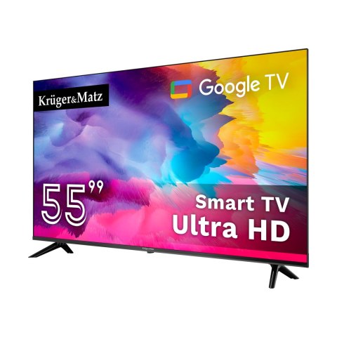 Telewizor Kruger&Matz 55" UHD Google TV DVB-T2/T/C H.265 HEVC Telewizor Kruger&Matz 55" UHD Google TV DVB-T2/T/C H.265 HEVC