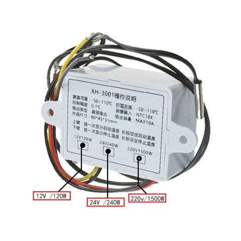 Termostat 230V XH-W3001 Termostat 230V XH-W3001