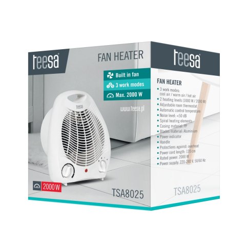 Termowentylator Teesa (1000 W, 2000 W) Termowentylator Teesa (1000 W, 2000 W)