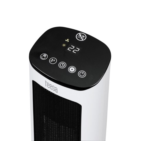 Termowentylator kolumnowy PTC Teesa z funkcją imitacji kominka. Termowentylator kolumnowy PTC Teesa z funkcją imitacji kominka.