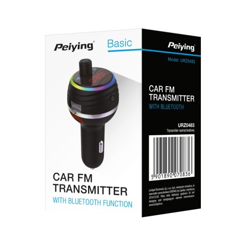 Transmiter samochodowy FM z funkcą bluetooth i dwoma gniazdami USB Transmiter samochodowy FM z funkcą bluetooth i dwoma gniazdami USB
