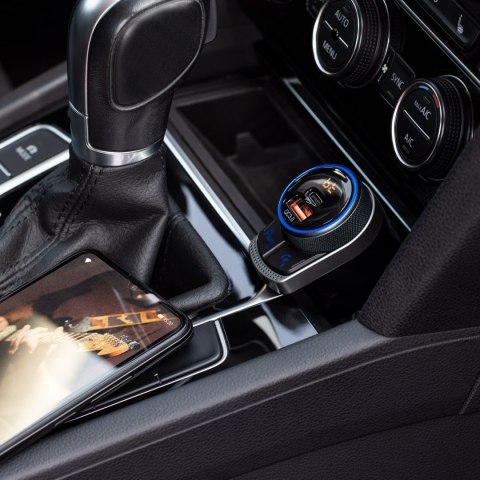 Transmiter samochodowy FM z funkcją bluetooth. Transmiter samochodowy FM z funkcją bluetooth.