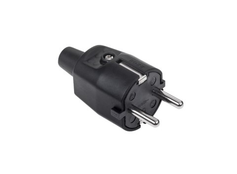 Wtyczka typu niemieckiego 16A/250V (gumowa czarna) 2209 Wtyczka typu niemieckiego 16A/250V (gumowa czarna) 2209