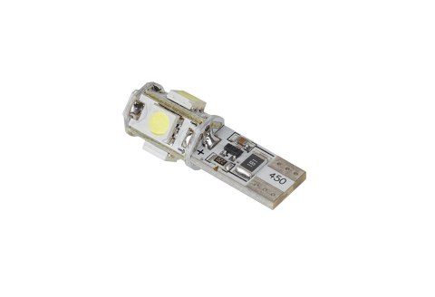Żarówka samochodowa LED T10 (Canbus) - 5x SMD5050, biała Żarówka samochodowa LED T10 (Canbus) - 5x SMD5050, biała