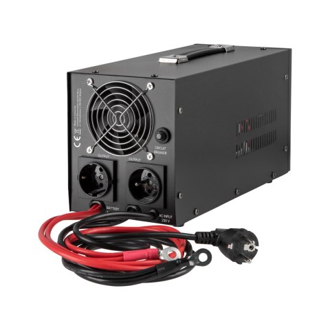 Zasilacz Awaryjny Rebel POWER-1000 - przetwornica z czystym przebiegiem sinusoidalnym i funkcją ładowania 12V 230V 1000VA/700W Zasilacz Awaryjny Rebel POWER-1000 - przetwornica z czystym przebiegiem sinusoidalnym i funkcją ładowania 12V 230V 1000VA/700W