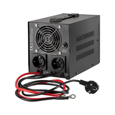 Zasilacz Awaryjny Rebel POWER-500 - przetwornica z czystym przebiegiem sinusoidalnym i funkcją ładowania 12V 230V 500VA/300W Zasilacz Awaryjny Rebel POWER-500 - przetwornica z czystym przebiegiem sinusoidalnym i funkcją ładowania 12V 230V 500VA/300W