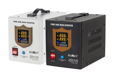 Zasilacz awaryjny KEMOT PROsinus-500 przetwornica z czystym przebiegiem sinusoidalnym i funkcją ładowania 12V 230V 500VA/300W Zasilacz awaryjny KEMOT PROsinus-500 przetwornica z czystym przebiegiem sinusoidalnym i funkcją ładowania 12V 230V 500VA/300W
