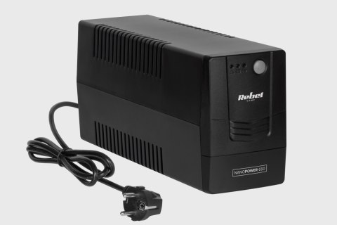 Zasilacz awaryjny komputerowy UPS REBEL model Nanopower 650 ( offline, 650VA / 360W , 230 V , 50Hz ) Zasilacz awaryjny komputerowy UPS REBEL model Nanopower 650 ( offline, 650VA / 360W , 230 V , 50Hz )
