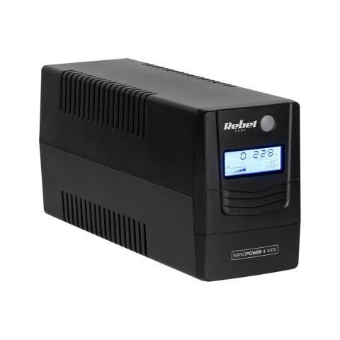Zasilacz awaryjny komputerowy UPS REBEL model Nanopower Plus 1000 ( offline, 1000VA / 600W , 230 V , 50Hz , LCD , USB , RJ45 ) Zasilacz awaryjny komputerowy UPS REBEL model Nanopower Plus 1000 ( offline, 1000VA / 600W , 230 V , 50Hz , LCD , USB , RJ45 )