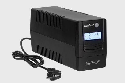 Zasilacz awaryjny komputerowy UPS REBEL model Nanopower Plus 1000 ( offline, 1000VA / 600W , 230 V , 50Hz , LCD , USB , RJ45 ) Zasilacz awaryjny komputerowy UPS REBEL model Nanopower Plus 1000 ( offline, 1000VA / 600W , 230 V , 50Hz , LCD , USB , RJ45 )