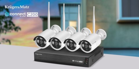 Zestaw do monitoringu WiFi Kruger&Matz Connect C200 Tuya Zestaw do monitoringu WiFi Kruger&Matz Connect C200 Tuya
