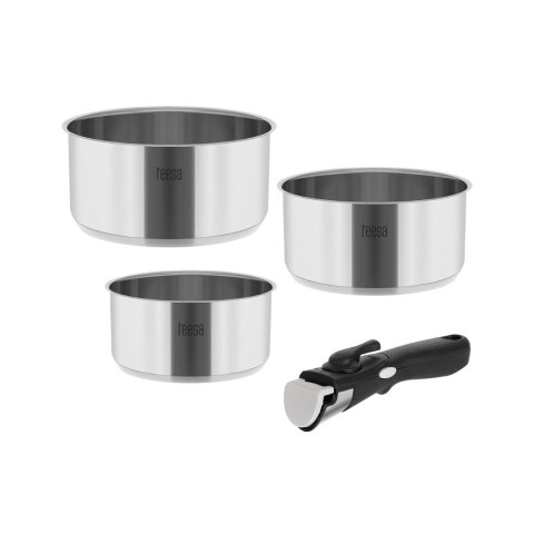 Zestaw garnków z odłączaną rączką TEESA COOK EXPERT SINGLE HAND Zestaw garnków z odłączaną rączką TEESA COOK EXPERT SINGLE HAND