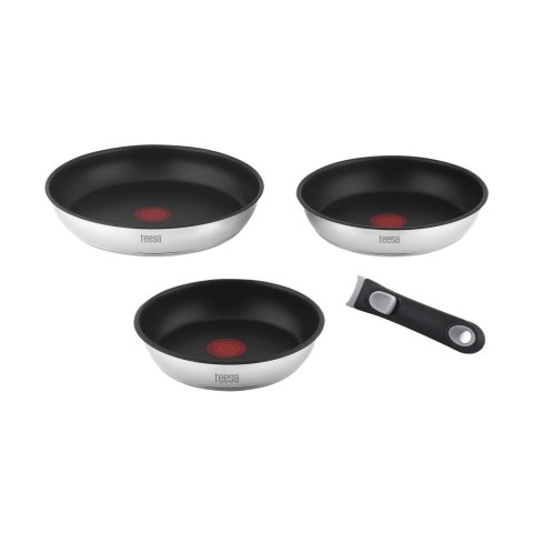 Zestaw patelni z odłączaną rączką 22cm , 24cm 28 cm TEESA FRYING PANS SINGLE HAND Zestaw patelni z odłączaną rączką 22cm , 24cm 28 cm TEESA FRYING PANS SINGLE HAND