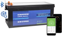 Akumulator LiFePO4 EUROPOWER serii LFP 12,8V 280Ah Bluetooth, mata grzewcza (Żywotność ~2000 cykli)