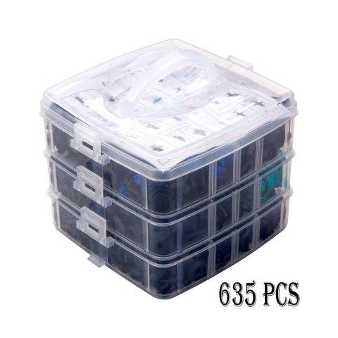 Zestaw spinek samochodowych 635 sztuk E6089 Zestaw spinek samochodowych 635 sztuk E6089