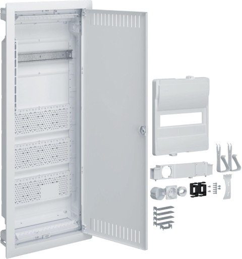 Rozdzielnica hybrydowa podtynkowa, 1 x12modułów, 3x płyta montażowa, 1x gniazdo 230V, HAGER Volta Hybrid VU601PLH Rozdzielnica hybrydowa podtynkowa, 1 x12modułów, 3x płyta montażowa, 1x gniazdo 230V, HAGER Volta Hybrid VU601PLH