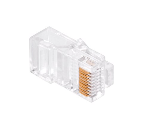 Wtyk telefon. RJ45 8P 8C(drut)przelotowy CAT.5E Wtyk telefon. RJ45 8P 8C(drut)przelotowy CAT.5E