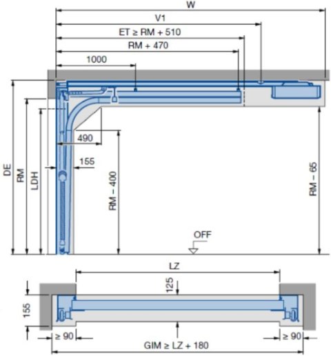 Brama garażowa segmentowa Renomatic/Hormann z napędem ProLift500-2 i szyną FS30 - przetłoczenia M Planar. Wymiar 2500x2250mm. Brama garażowa segmentowa Renomatic/Hormann z napędem ProLift500-2 i szyną FS30 - przetłoczenia M Planar. Wymiar 2500x2250mm.