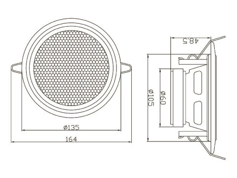 GŁOŚNIK SUFITOWY WS-135 15 W BLOW GŁOŚNIK SUFITOWY WS-135 15 W BLOW