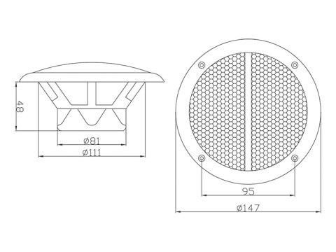 GŁOŚNIK SUFITOWY WS-150 50 W BLOW GŁOŚNIK SUFITOWY WS-150 50 W BLOW